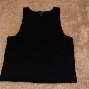 Basic Black tank top crop top